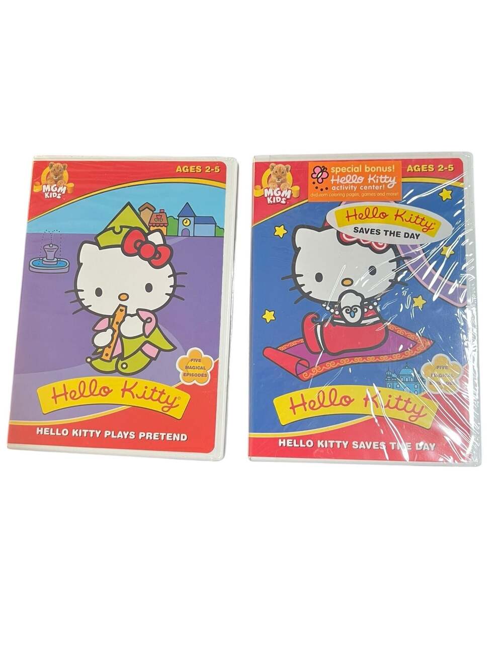 Hello Kitty Saves the Day & Hello Kitty Plays Pretend (DVD, 2003) DVD bundle